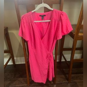 Pink Wrap around Forever 21 Dress